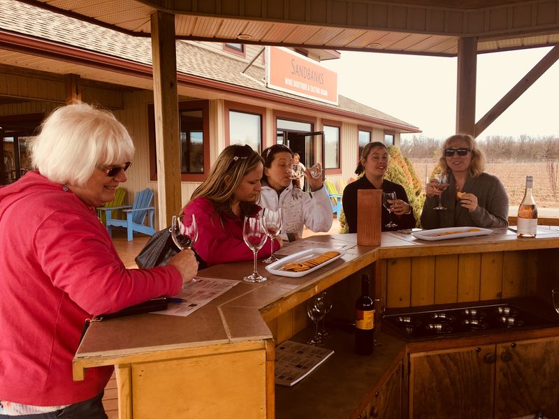 Winetasting at Sandbanks