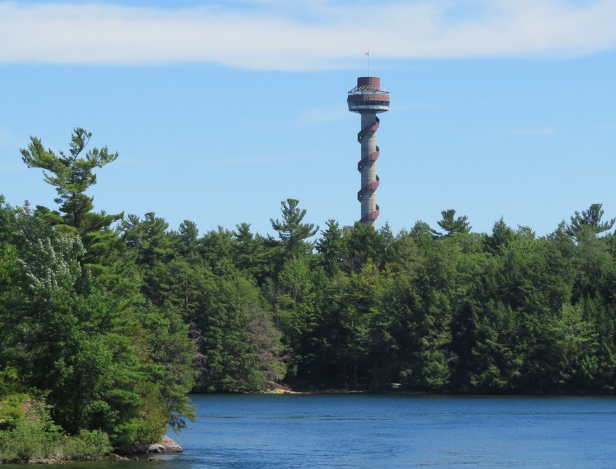 1000 Island tower from river